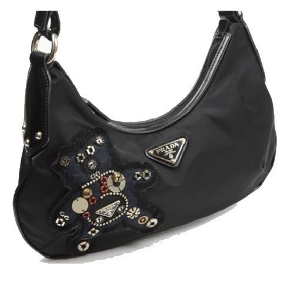 Prada Nylon Bear Bag Leather Shoulder - Picture 1 of 1